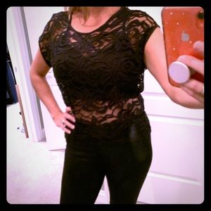 Black lace top